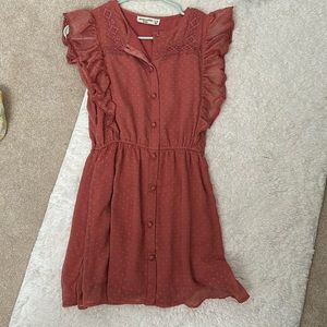 Abercrombie Kids girls Button Down Ruffle Dress